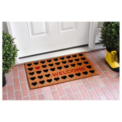 Calloway Mills 1.5 ft. W X 2.5 ft. L Multi-Color Heart Welcome Coir Door Mat