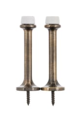 Ace Metal Antique Brass Gold Rigid Door Stop Mounts to door and wall