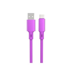 A.S.K USB to Type C Cable 12 ft. Purple