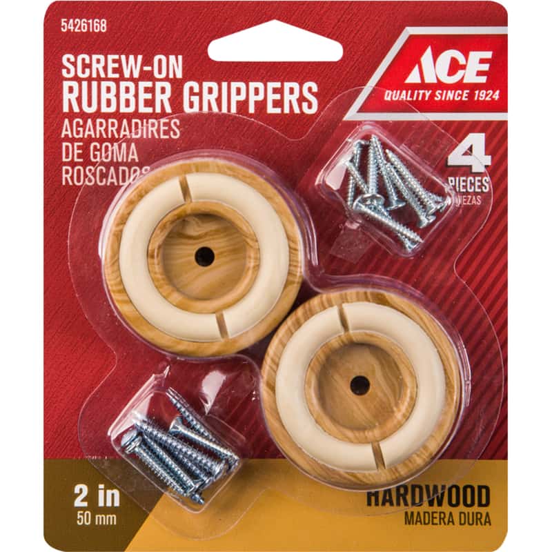 Ace Rubber Caster Cup Brown Round 2 in. W 4 pk Ace Hardware