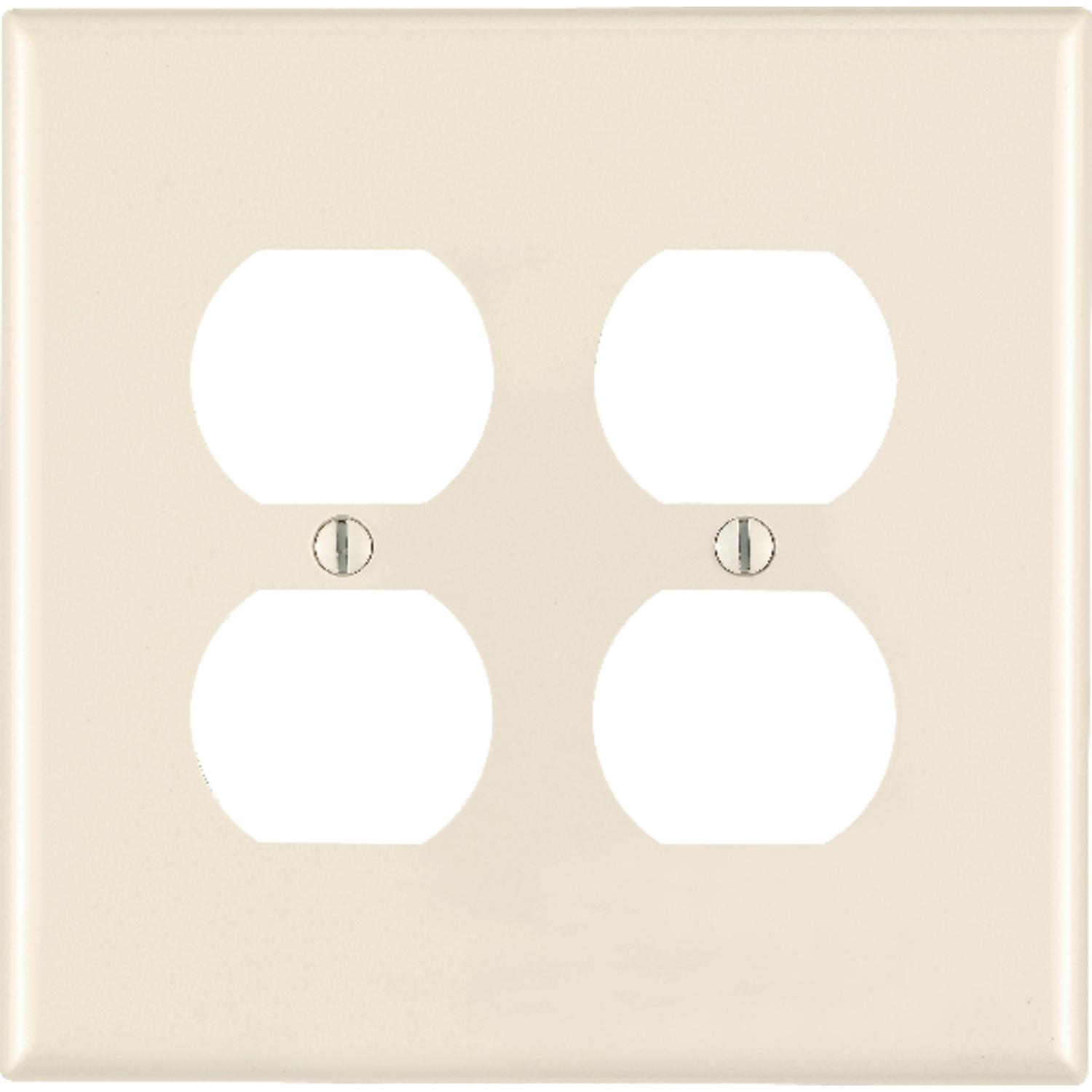 Leviton Midway Almond 2 gang Nylon Duplex Outlet Wall Plate 1 pk - 0PJ82-00T - Electrical Switches  sku 0PJ82-00T