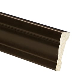 Inteplast Building Products 11/16 in. H X 2-3/16 in. W X 7 ft. L Prefinished Espresso Polystyrene Tr