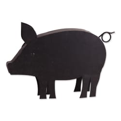 Zingz & Thingz Black Iron Pig with Piglets Statue