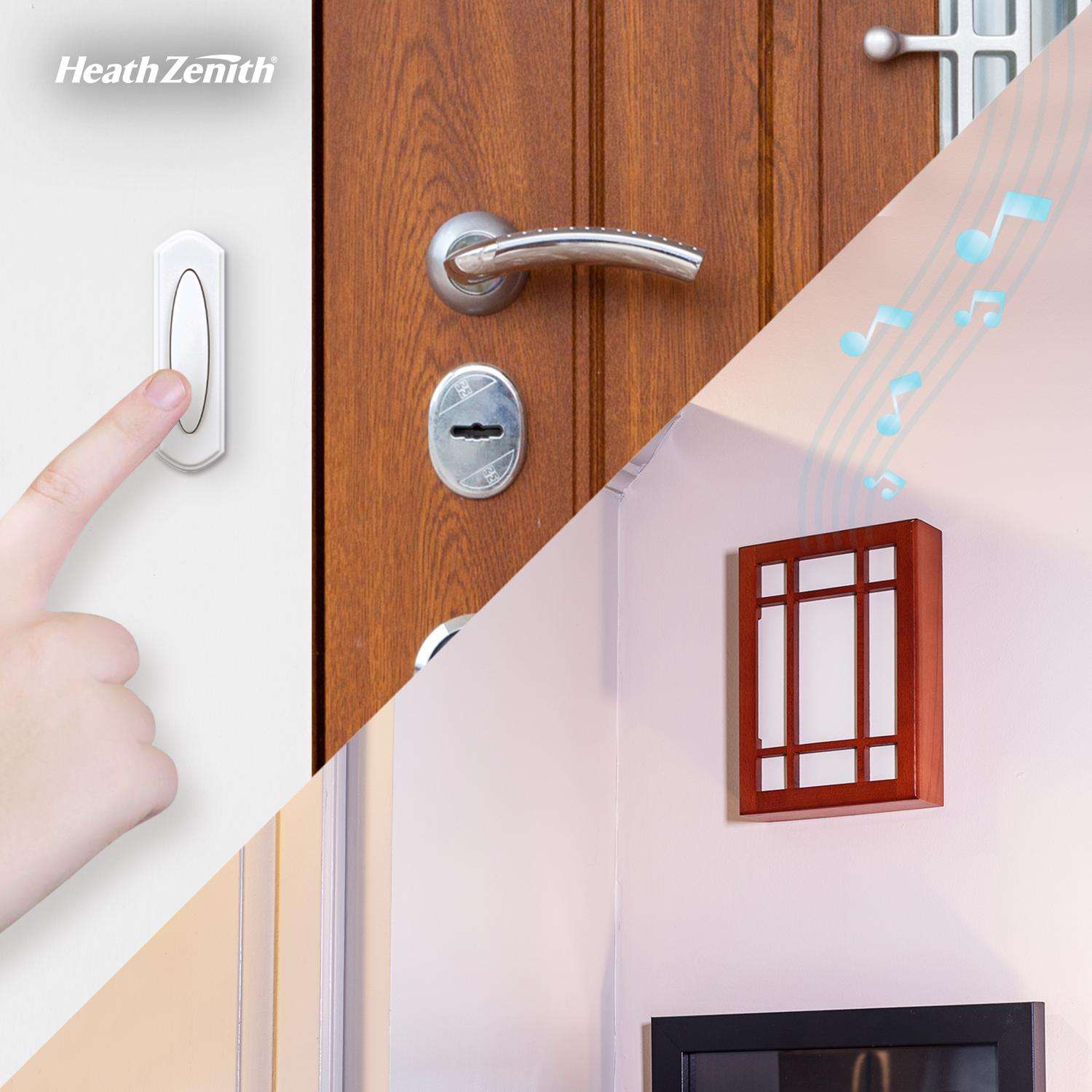 Heath Zenith Cherry Wood Wireless Door Chime Kit Heath Zenith Cherry Wood Wireless Door Chime Kit