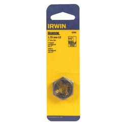 Irwin Hanson High Carbon Steel Metric Hexagon Die 12mm-1.75 1 pc