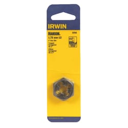Irwin Hanson High Carbon Steel Metric Hexagon Die 12mm-1.75 1 pc