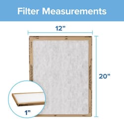 3M Filtrete 12 in. W X 20 in. H X 1 in. D Synthetic 2 MERV Flat Panel Filter 2 pk