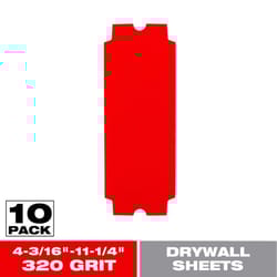 Diablo 11-1/4 in. L X 4-3/16  W 320 Grit Ceramic Blend Drywall Sanding Sheet 10 pk