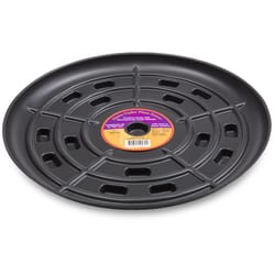 Down Under 15 in. D Plastic Plant Saucer Black