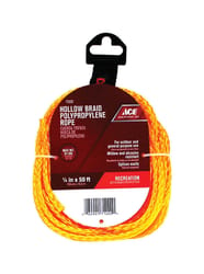 Ace 1/4 in. D X 50 ft. L Gold Braided Poly Rope