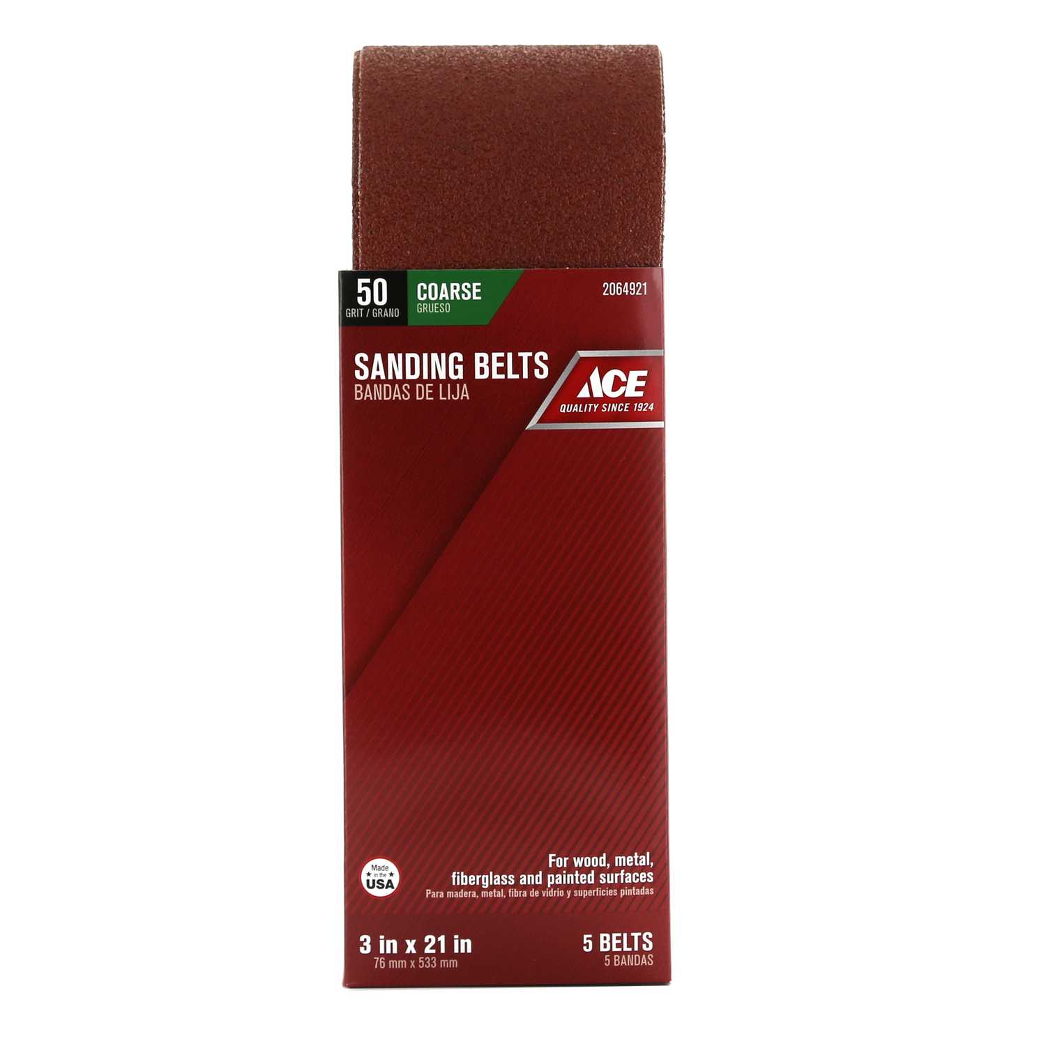 Gator Red Resin Sanding Belts | 40 Grit Aluminum Oxide | For Portable Belt Sanders