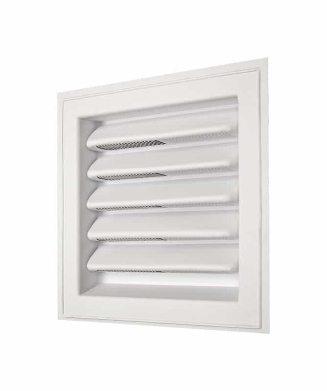 Master Flow 8 in. W x 8 in. L White Plastic Wall Louver - Ace Hardware