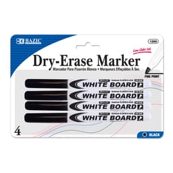 Bazic Products Low Odor Black Dry Erase Markers 4 pk