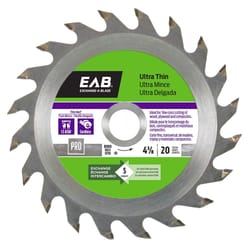 Exchange-A-Blade 4-3/8 in. D X 20 mm Ultra Thin Carbide Tipped Finishing Saw Blade 20 teeth 1 pk