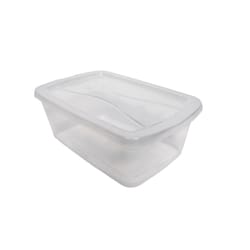 Rubbermaid Cleverstore 6 Clear Storage Tote 4.75 in. H X 8.375 in. W X 13.375 in. D Stackable