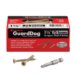 FastenMaster GuardDog No. 10 X 1-5/8 in. L Gold Phillips/Square Bugle Head Deck Screws 75 pk