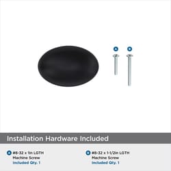 Amerock Vaile Contemporary  Oval Cabinet Knob 1.37 in. D 1.37 in. Matte 1 pk