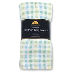Kane Home Multicolored Cotton Tilestone Terry Dish Cloth 5 pk