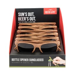 Foster & Rye Faux Wood Natural Metal/Plastic Bottle Opener Sunglasses