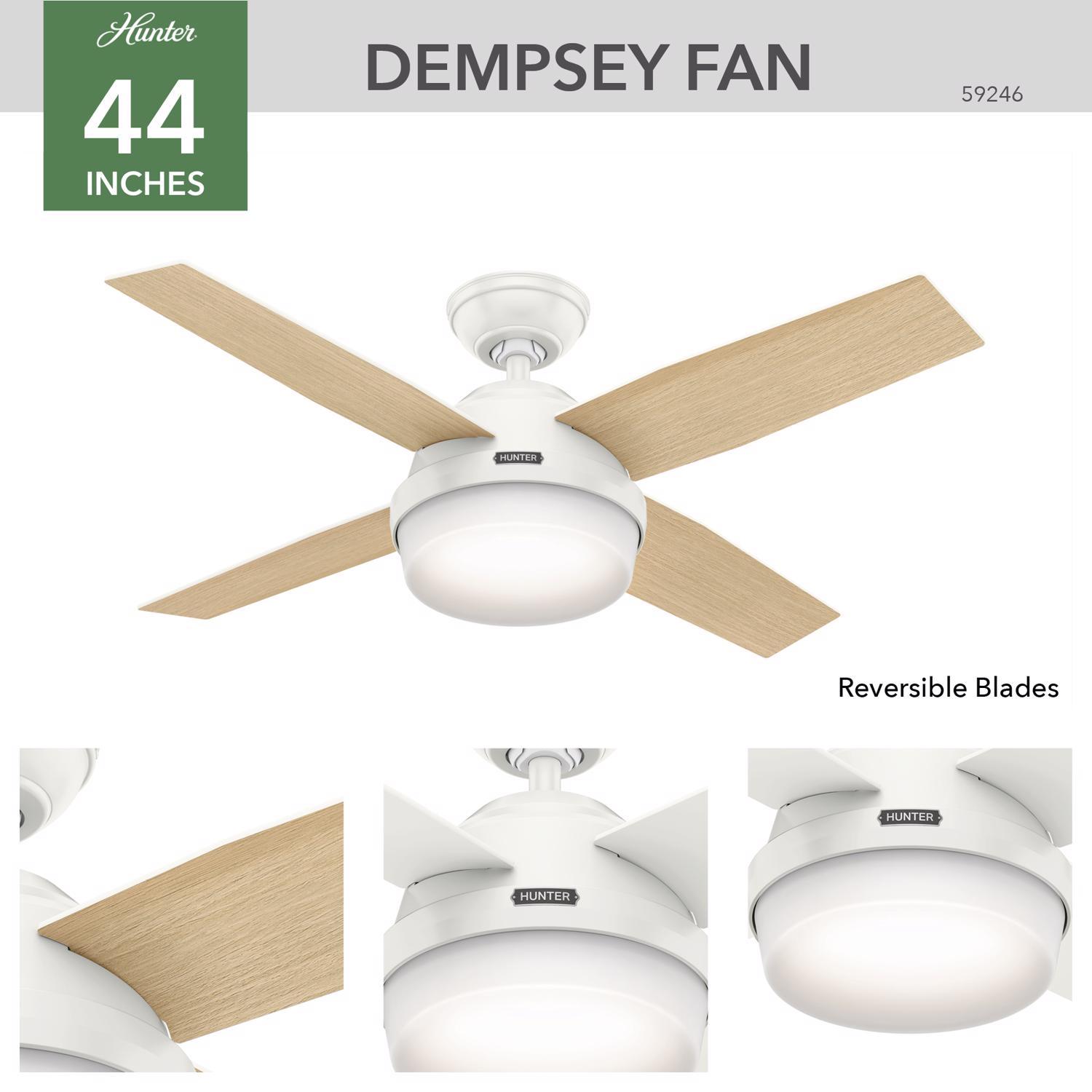 Hunter Dempsey 44 in. LED Indoor Ceiling Fan