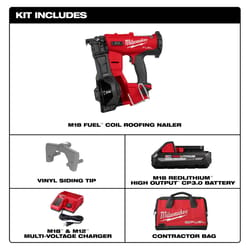 Milwaukee M18 Fuel 15 deg Coil Roofing Nailer Kit