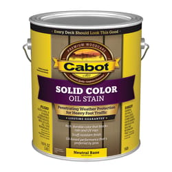 Cabot Solid Color Oil Stain Solid Tintable Neutral Base Oil-Based Alkyd Deck Stain 1 gal