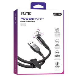 Statik PowerPivot Lightning to USB-A Cable 6 ft. Black