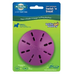 PetSafe Busy Buddy Purple Rubber Twist N Treat Dog Toy Small 1 pc