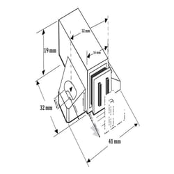 Richelieu Natural White Plastic Magnetic Latch