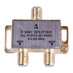 Monster Just Hook It Up 2 Way Coax Splitter 75 ohm 2150 MHz 1 pk