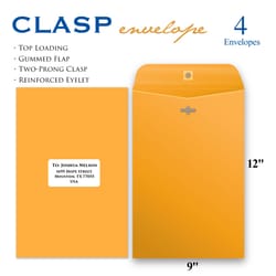 Bazic Products 9 in. W X 12 in. L Brown Envelopes 1 pk
