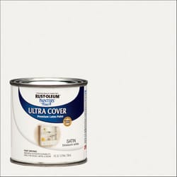 Rust-Oleum Painters Touch Ultra Cover Satin Blossom White Paint Exterior and Interior 0.5 pt