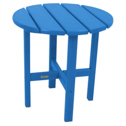 Ivy Terrace Classics Pacific Blue Round PolyWood Contemporary Side Table