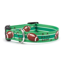 Up Country Green First Down Nylon Dog Collar Medium