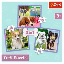 Trefl Lovely Dogs 3-in-1 Jigsaw Puzzle Multicolored 106 pc