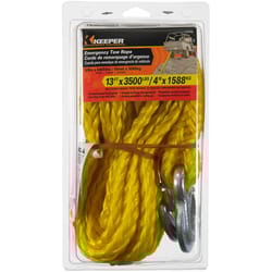 Keeper 5/8 in. W X 13 ft. L Yellow Tow Rope 3500 lb 1 pk