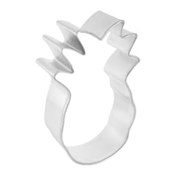 R&M International Pineapple 2 in. W X 4 in. L Cookie Cutter Silver 1 pc