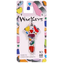Hillman Wackey Hearts House/Office Universal Key Blank Single For