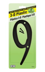Hy-Ko 4 in. Black Plastic Nail-On Number 9 1 pc