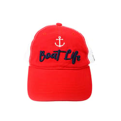 Pavilion Boat Life Mesh Back Cap Red One Size Fits Most