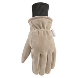 Wells Lamont HydraHyde M Suede Cow Leather Winter Brown Gloves