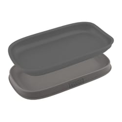 Tovolo Black Plastic/Stainless Steel Double Spoon Rest