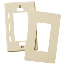 Faith Ivory 1 gang Thermoplastic Decorator Screwless Wall Plate 120 pk