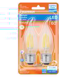 Sylvania Natural B10 E26 (Medium) LED Bulb Daylight 60 W 2 pk