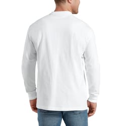 Dickies XXL Long Sleeve Men's Crew Neck White Tee Shirt
