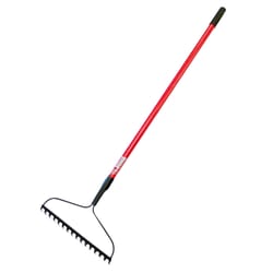 Bully Tools 58 in. 16 Tine Steel Bow Rake Fiberglass Handle