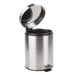 iDesign 5 L Silver Stainless Steel Step-on Wastebasket