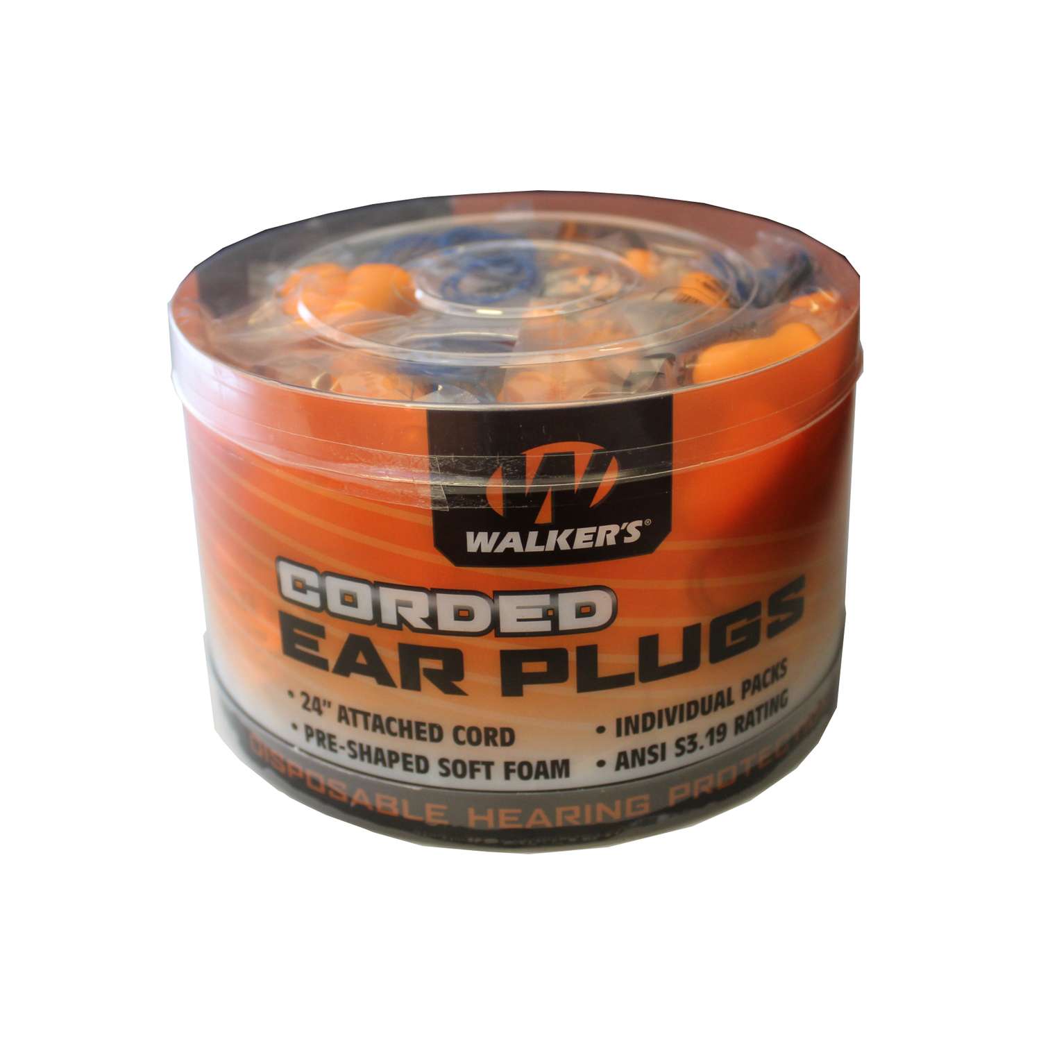 Walker's 25 dB Foam Earplugs Orange 50 pair Ace Hardware