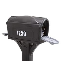 Simplay3 Polymer Post Mount Black Mailbox And Post