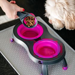 Dexas Pink Rubber 1 cups Pet Food Scoop For All Animals